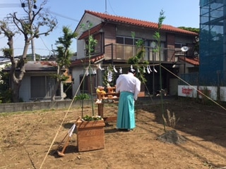 葉山にて、地鎮祭に参加しました！